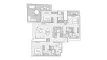 3 bedrooms Apartment floor plan «3BR» in MERCER HOUSE
