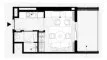 Studio Apartment floor plan «TYPE 13A» in Azizi Lina