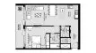 1 bedroom Apartment floor plan «1BR» in VERDANA 9
