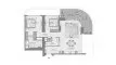 2 bedrooms Apartment floor plan «SEAPOINT RESIDENCES» in SEAPOINT RESIDENCES