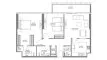 2 bedrooms Apartment floor plan «2BR» in The Gate 4