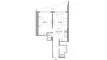 1 bedroom Apartment floor plan in The Horizon No. 1281