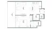 1 bedroom Apartment floor plan «TYPE B Variant 1» in Coraline Beach Residences