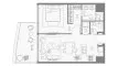 1 bedroom Apartment floor plan «1BR» in AYA Beachfront Residences