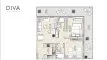 2 bedrooms Apartment floor plan «TYPE A» in DIVA
