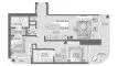 2 bedrooms Apartment floor plan «2BR» in DWTN Residences