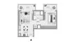 1 bedroom Apartment floor plan «TYPE A1» in Greencrest
