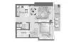 1 bedroom Apartment floor plan «1BR» in DWTN Residences