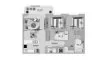 2 bedrooms Apartment floor plan «2BR» in Yas Living