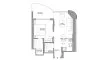 1 bedroom Apartment floor plan «1BR» in Aquamont