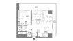 1 bedroom Apartment floor plan «1BR» in W Residences Dubai Harbour