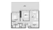 2 bedrooms Apartment floor plan «TYPE B» in Reportage Tower