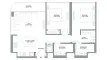 2 bedrooms Apartment floor plan «TYPE E» in Coraline Beach Residences