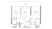 2 bedrooms Apartment floor plan «2BR» in Pierside Marina Residences