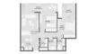 2 bedrooms Apartment floor plan «TYPE A» in Sila