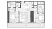 2 bedrooms Apartment floor plan «2BR» in Akala