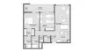 2 bedrooms Apartment floor plan «2BR» in VERDANA X