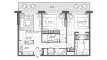 2 bedrooms Apartment floor plan «TYPE C.1D» in Palace Residences Al Mamsha