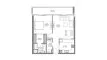 1 bedroom Apartment floor plan «2BR» in The Gate 6