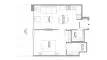 1 bedroom Apartment floor plan «1BR» in Pristine Beach Residences