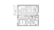 1 bedroom Apartment floor plan «TYPE A» in City Walk Crestlane 5