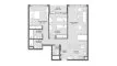 2 bedrooms Apartment floor plan «2BR» in VERDANA X