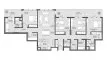 4 bedrooms Penthouse floor plan «PENTHOUSE 4BR» in The District