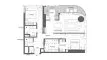 2 bedrooms Apartment floor plan «2BR» in Linar by Alef Group