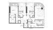 3 bedrooms Apartment floor plan «3BR» in Linar by Alef Group