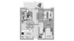 1 bedroom Apartment floor plan «TYPE 1BR» in Nouran Living